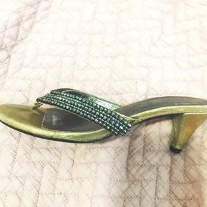 Jessica Bennett ♥️ GOLD SILVER Open Toe Sandals